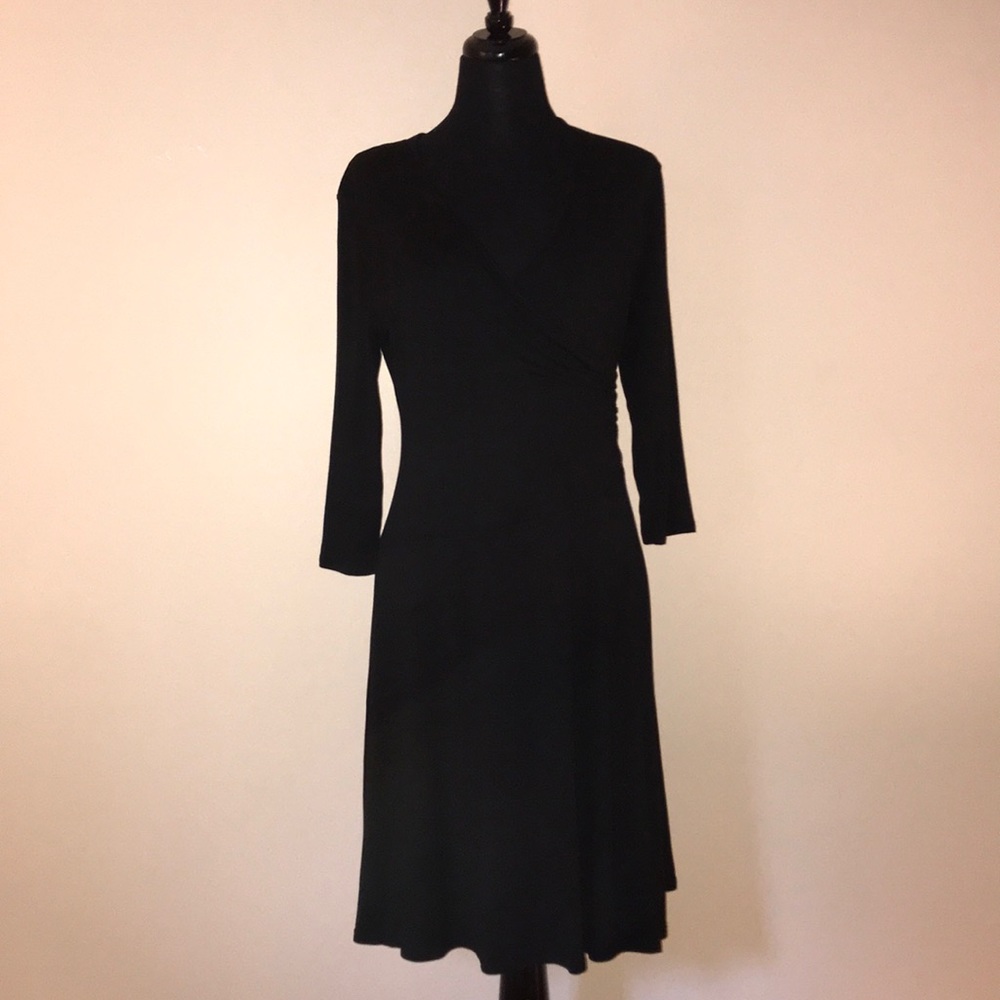 Garnett hill faux wrap dress